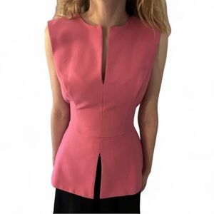 BCBGMAXAZRIA Women's Joslynn Peplum Top in Ibis Rose Size, Size XXS. Pink.